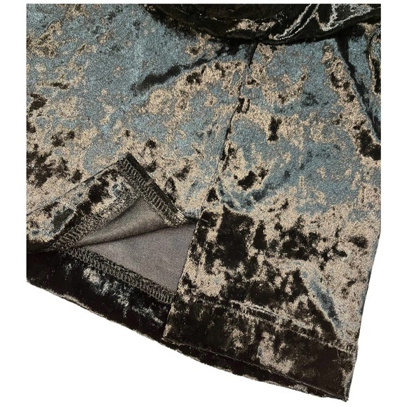 New Nordstrom Abound Crushed Velvet Velour Mini Retro 90s Y2K Skirt Black S - Picture 6 of 11